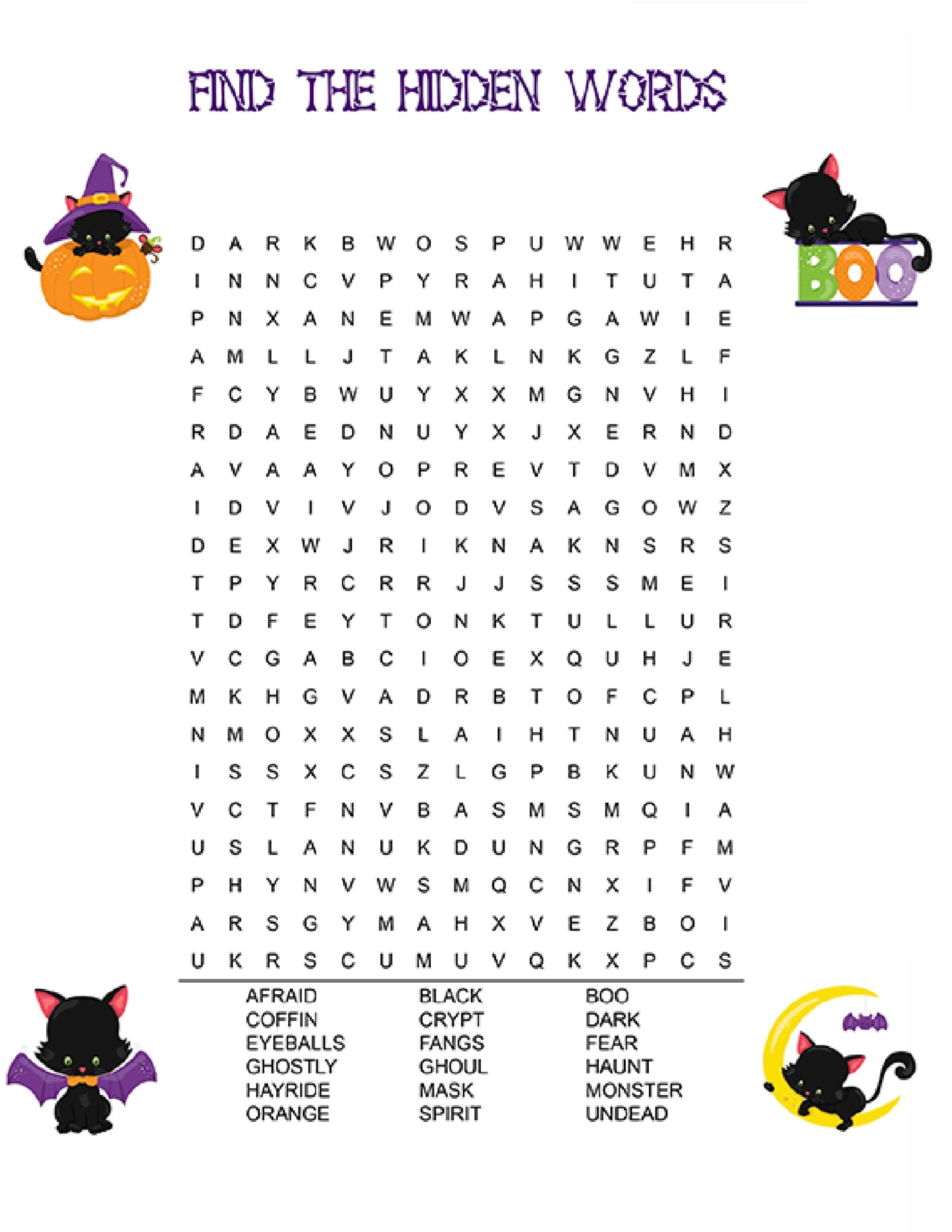 Halloween Worksheets Printables For Adults Printable Worksheets