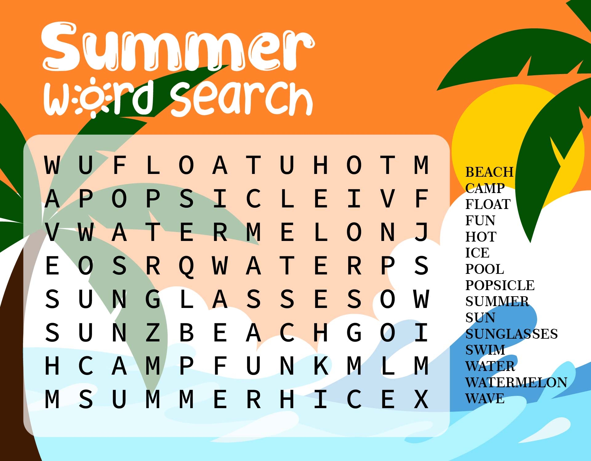 Hard Summer Word Search Printable Hot Sex Picture