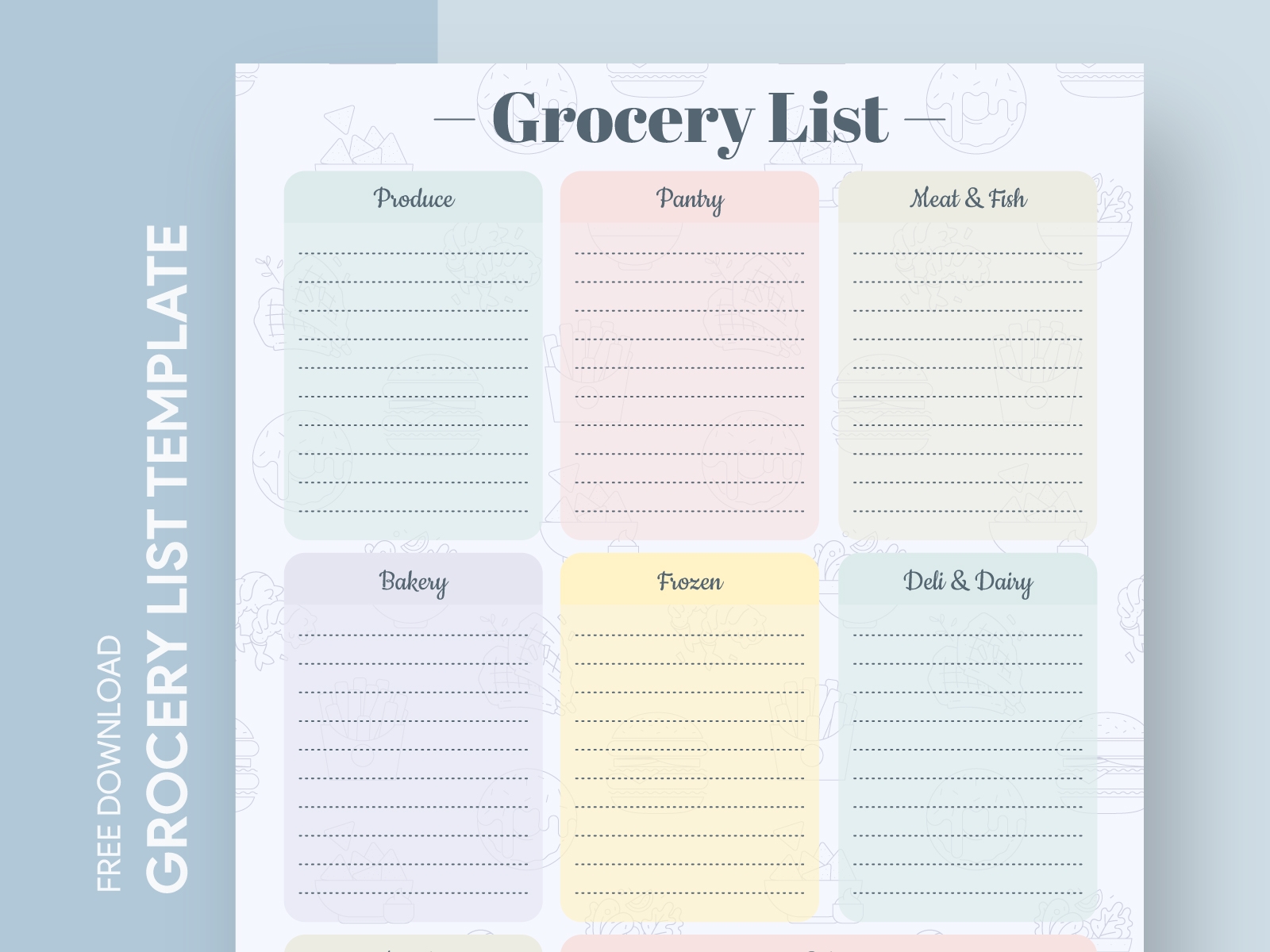 Healthy Grocery List Free Google Docs Template By Free Google Docs