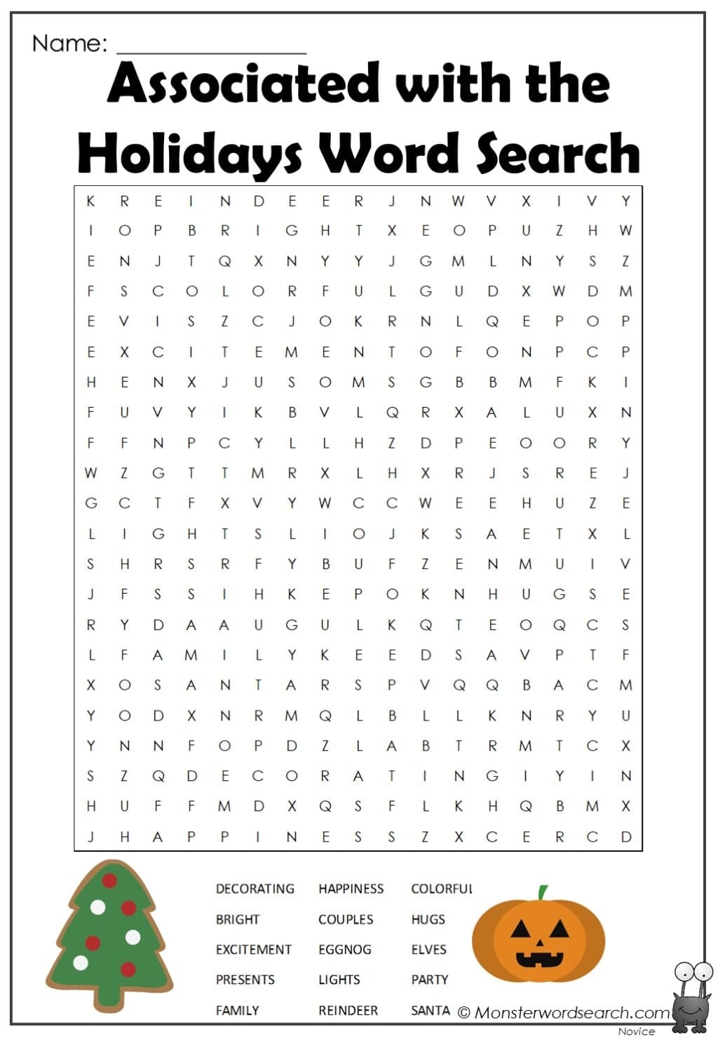 Holiday Word Searches Printable Word Search Printable