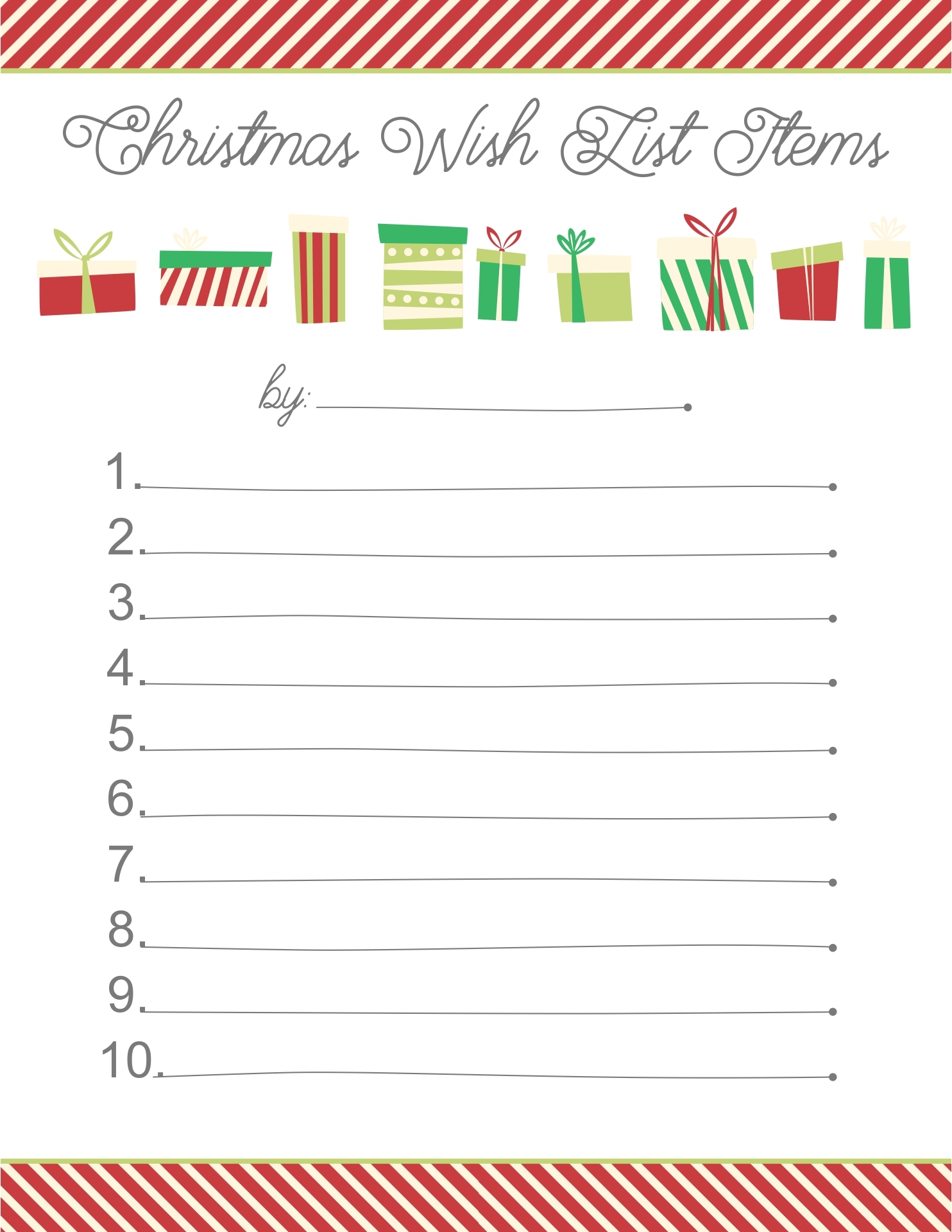 Kids Christmas Wish List 12 Free PDF Printables Printablee