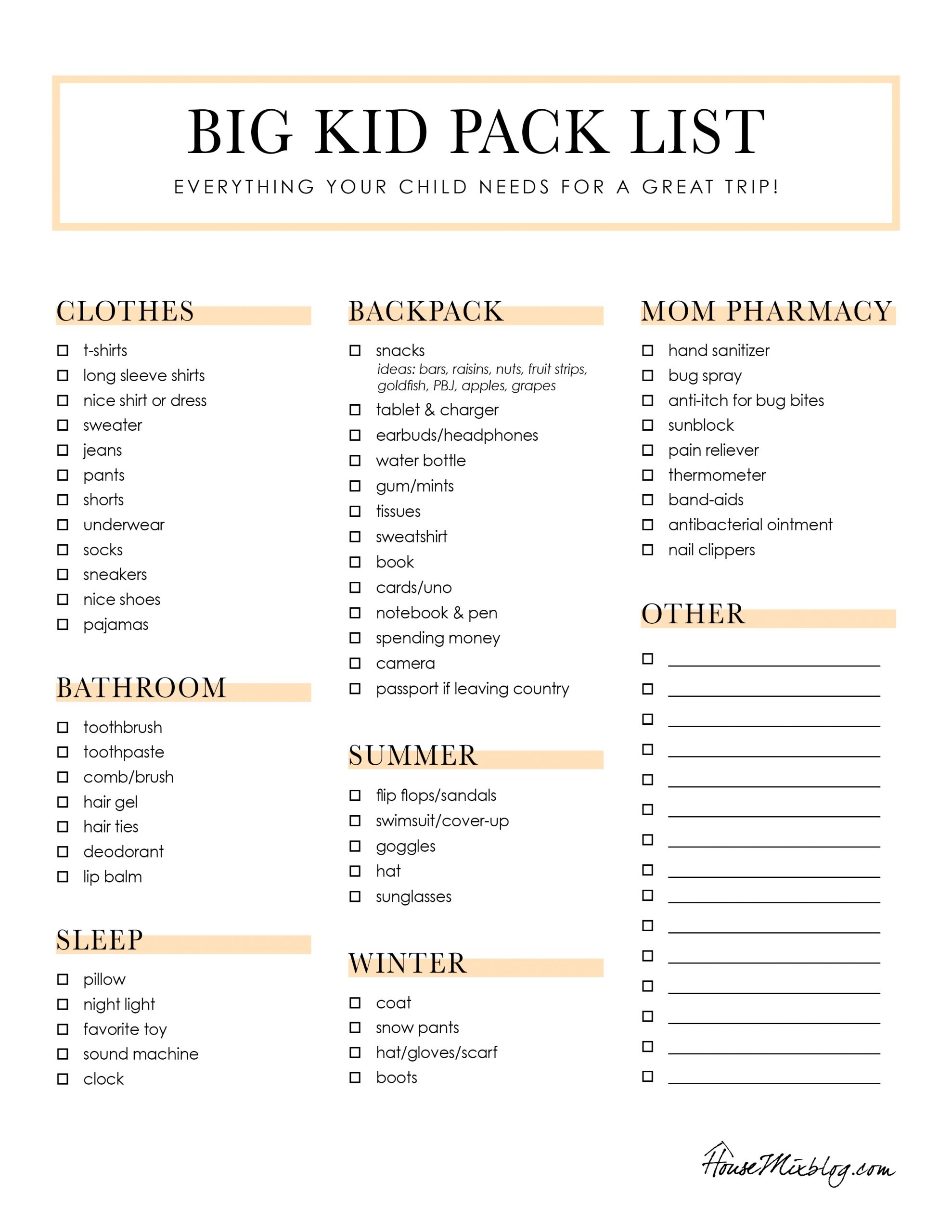 Kids Packing List Free Printable Free Printable Packi Vrogue co