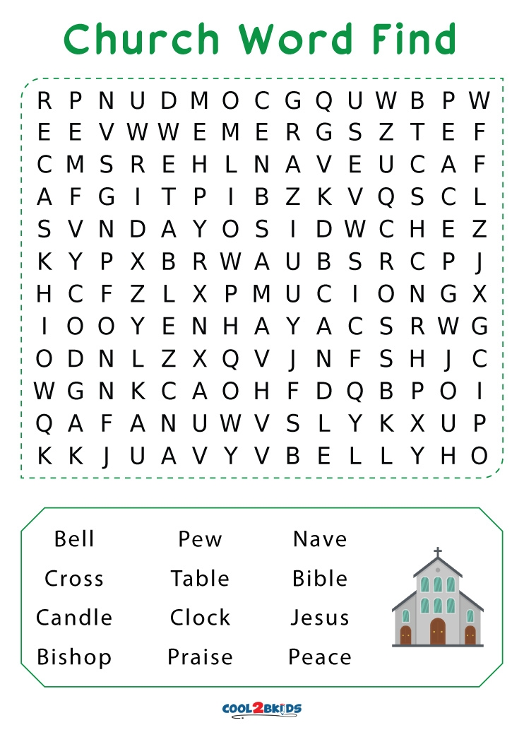 Kids Word Search Printable Church Word Search Maker
