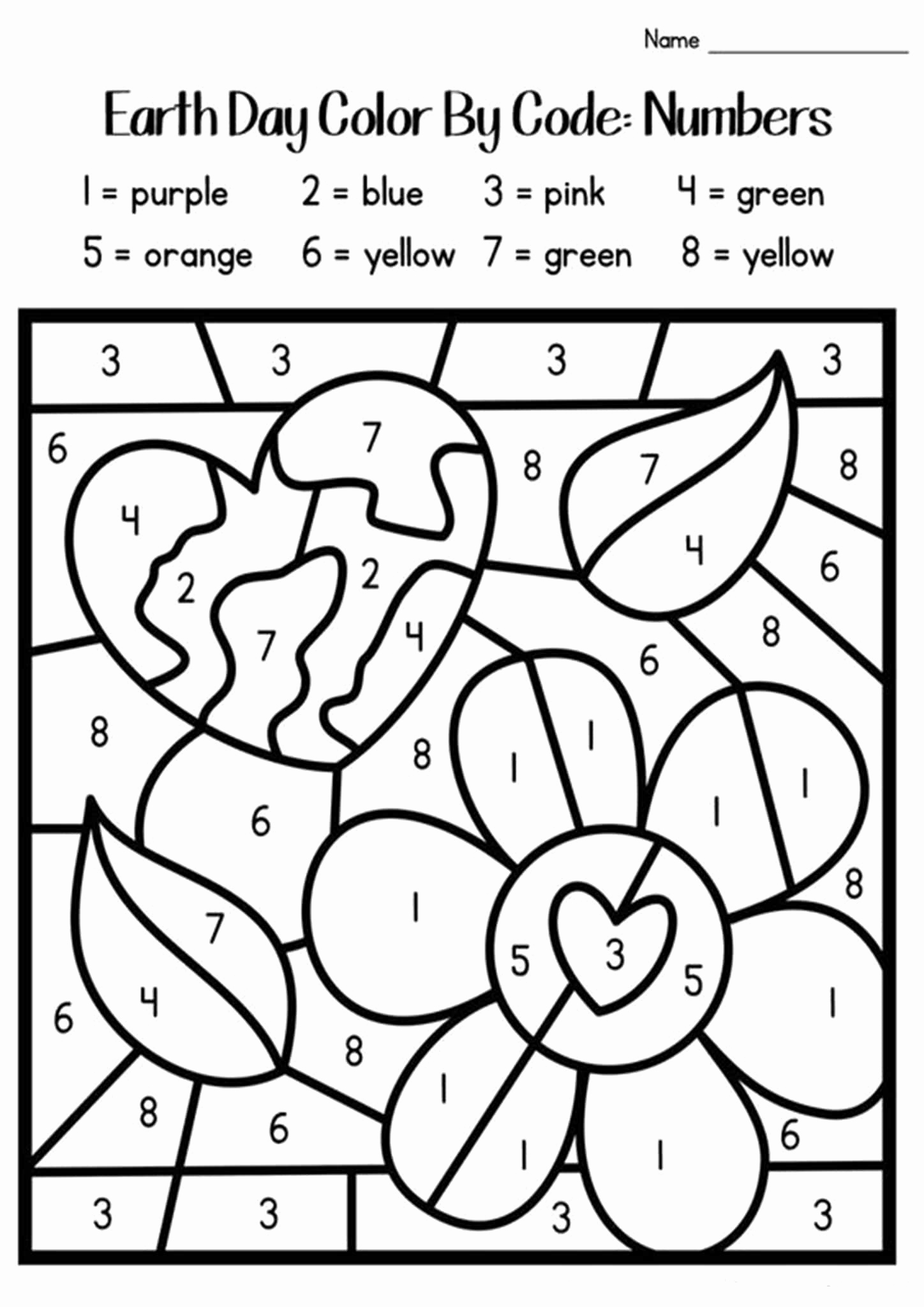 Kindergarten Color By Number Worksheets New Free Printable Color By