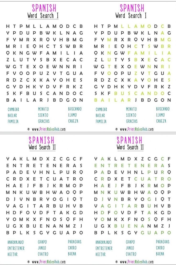Learn Spanish With Our Printable Word Search Puzzle