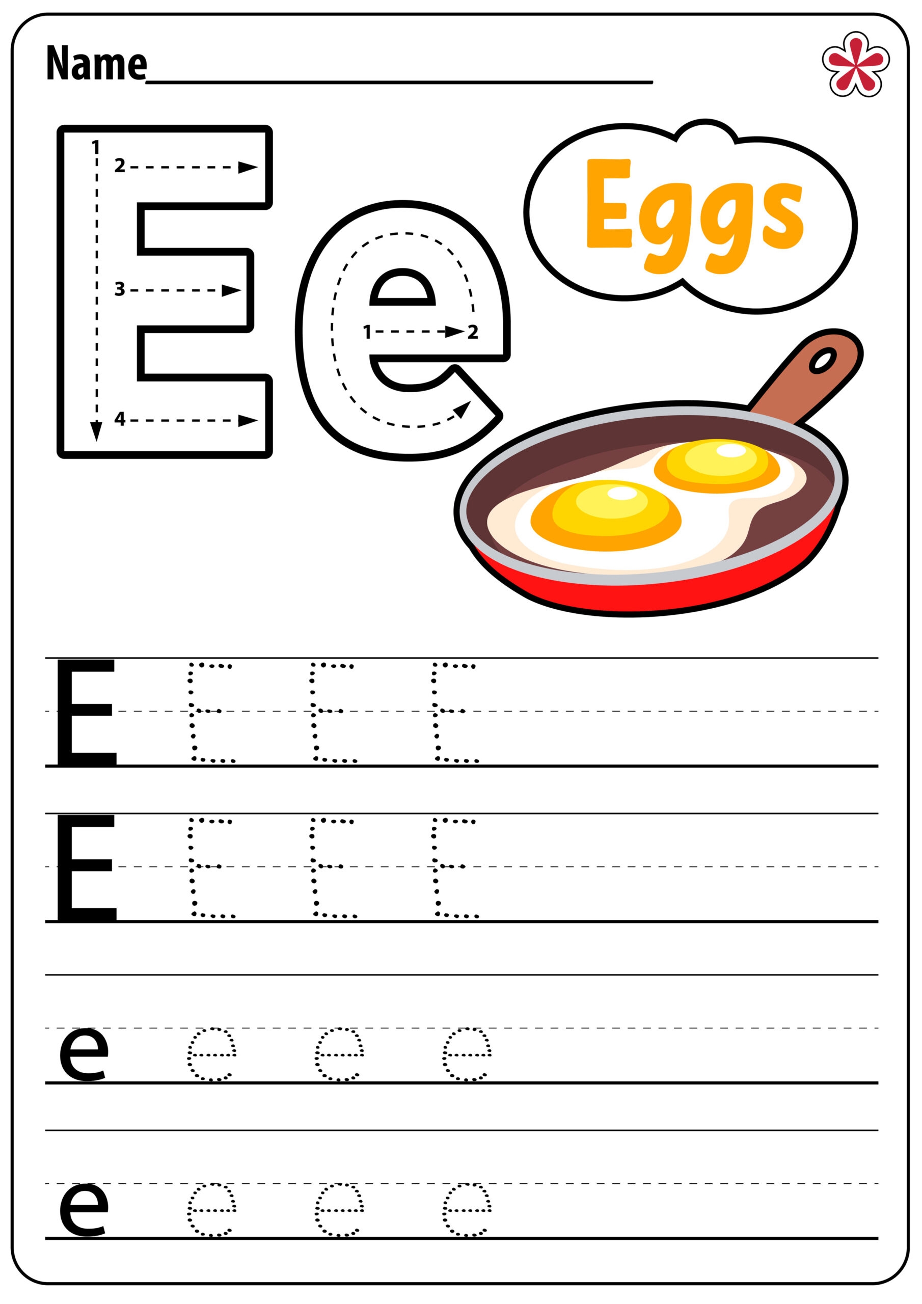 Letter E Worksheets Printable AlphabetWorksheetsFree