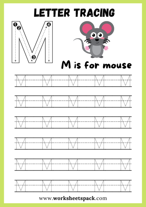 Letter M Handwriting Worksheet Free Printable Infoupdate