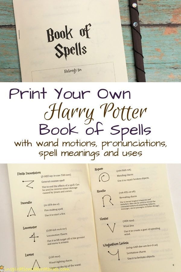 List Of Harry Potter Spells Printable Cooper Hansen