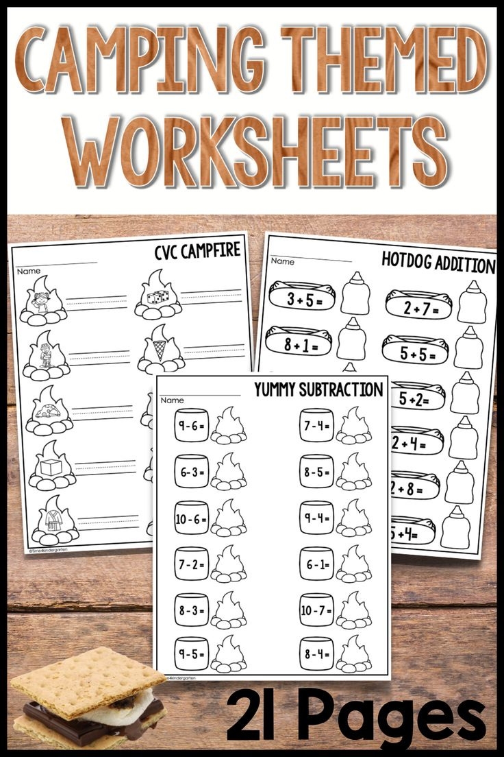 Math Camping Worksheets Printable FREE Printables