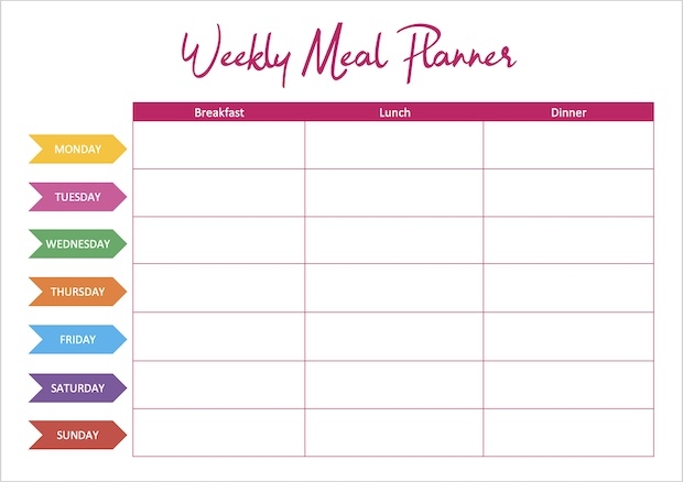 Meal Planner Template Free Printable In 2020 Meal Planner Template Images
