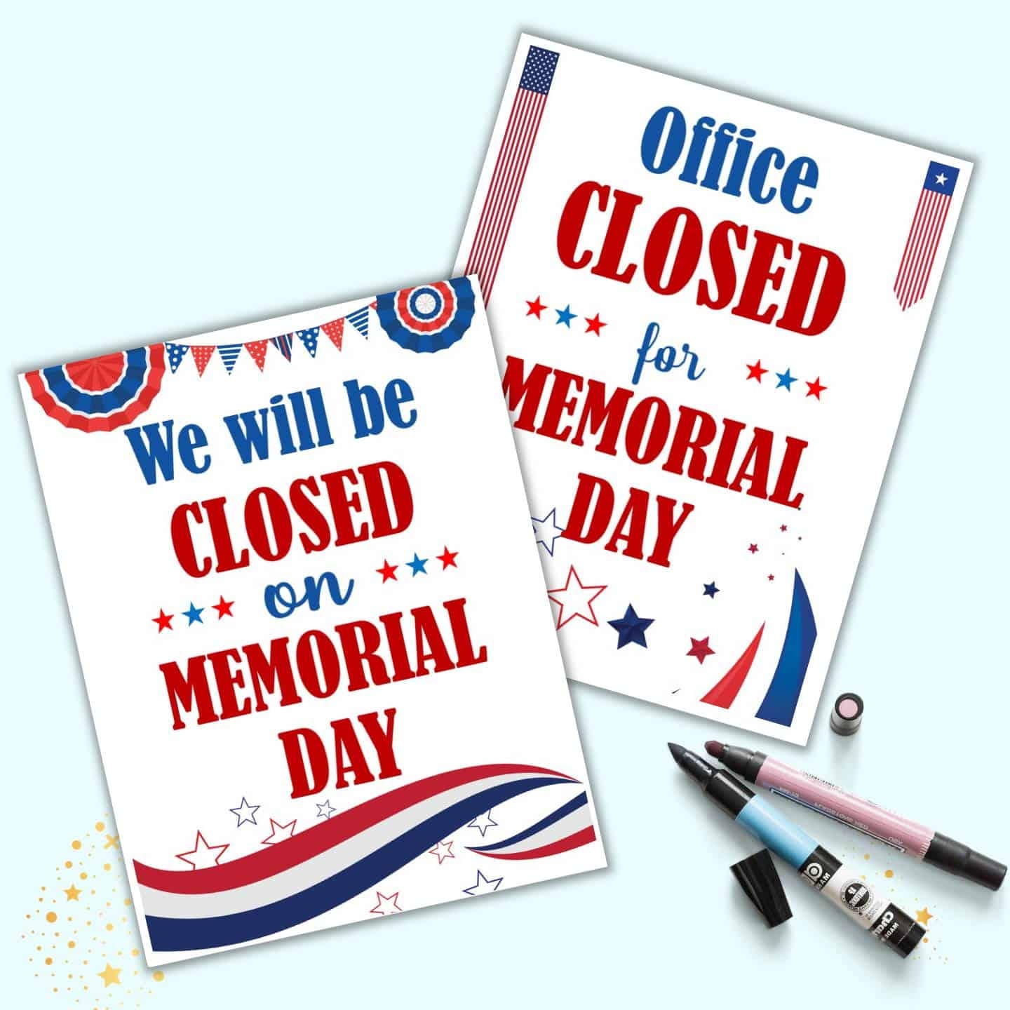 Memorial Day 2024 Closed Sign Printable Candra Marita