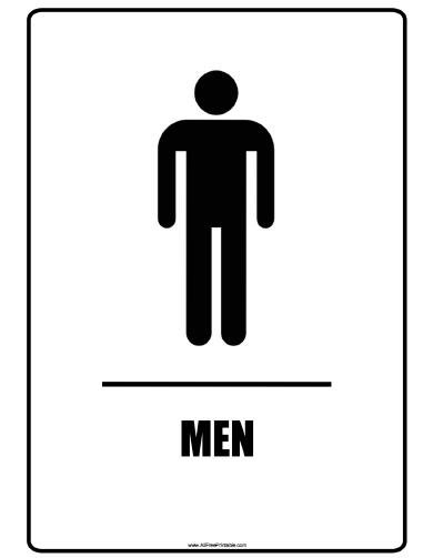 Men Bathroom Signs Free Printable