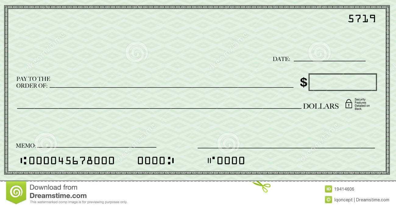 Microsoft Word Downloadable Printable Fillable Blank Check Template 