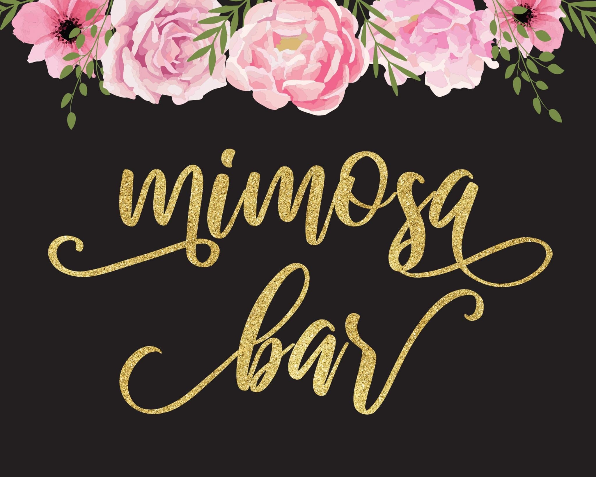 Mimosa Bar Sign Printable Free