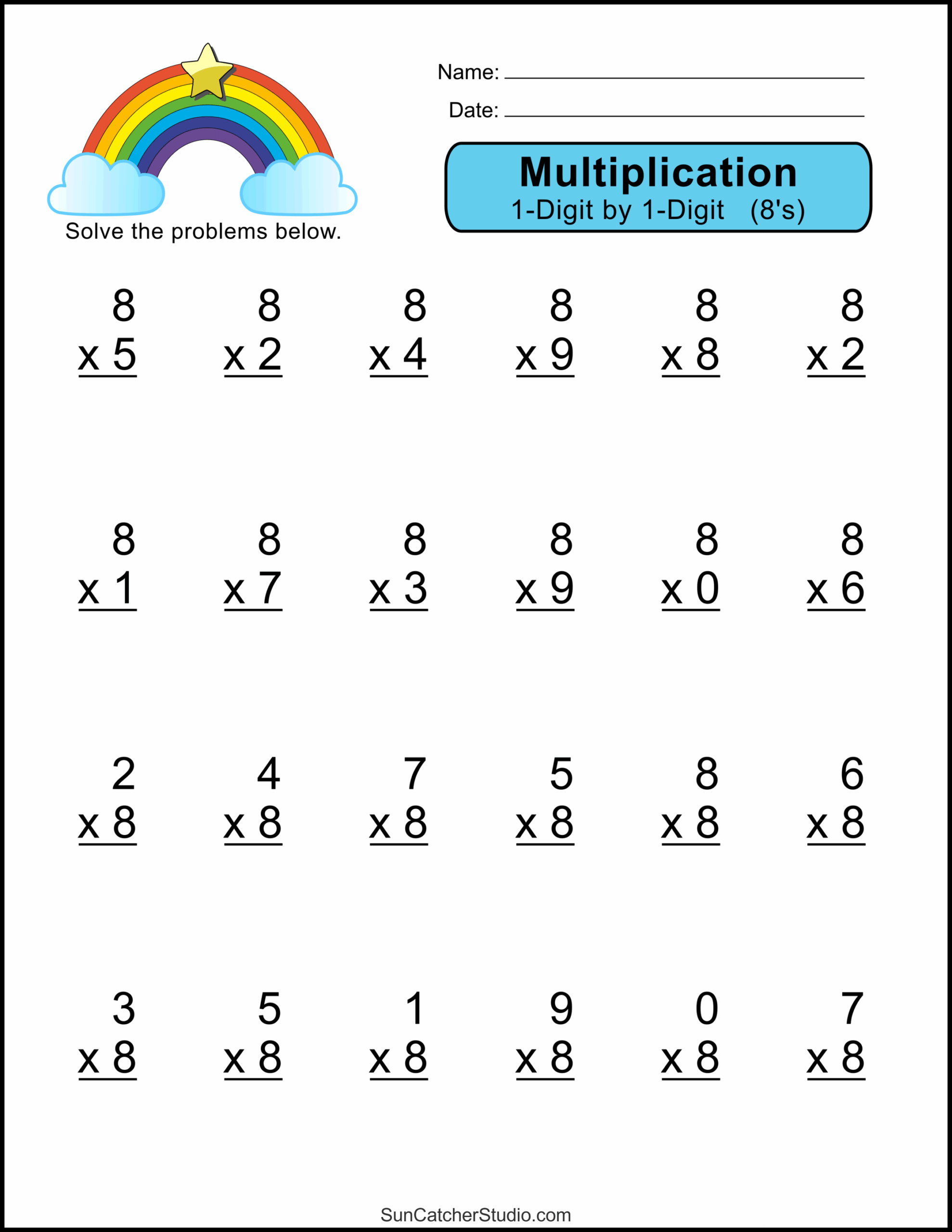 Multiplication Worksheets Free Grade 6 Printable Worksheets