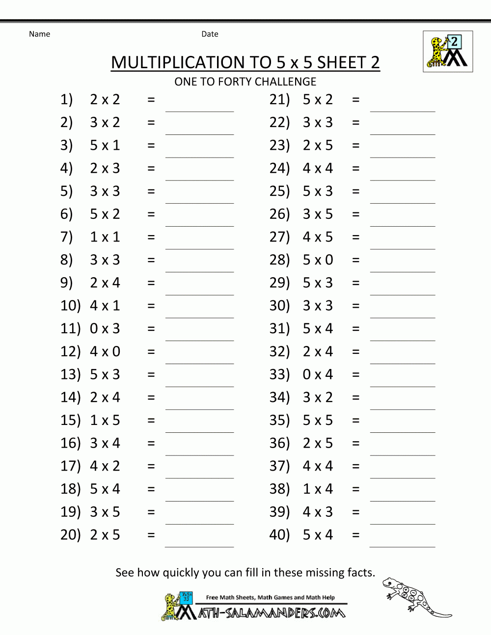 Multiplication Worksheets Year 4 Free PrintableMultiplication