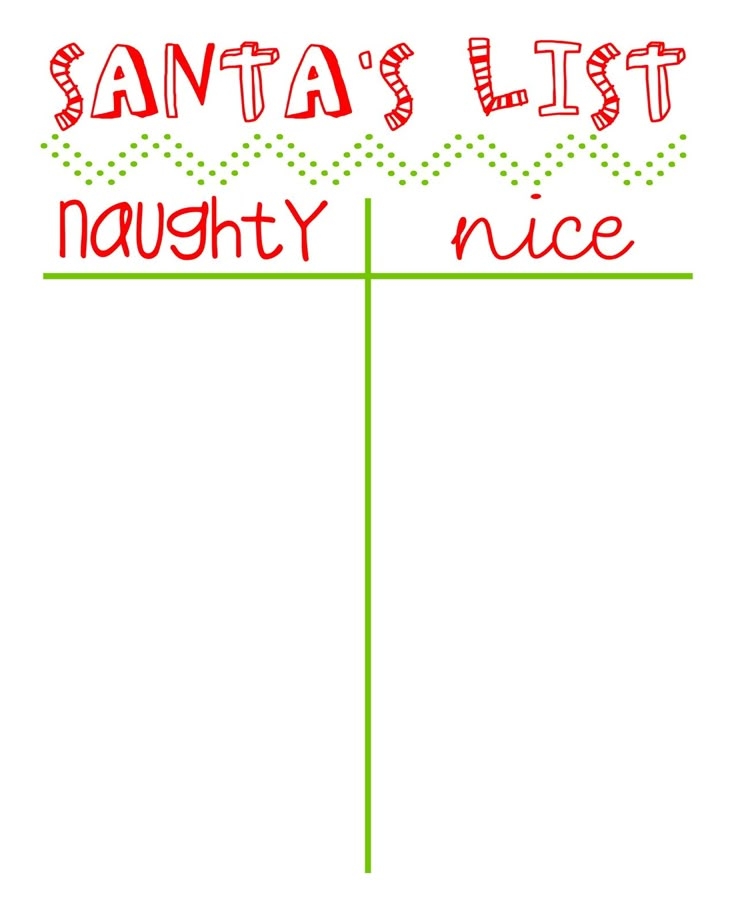 Naughty And Nice List Printable Printable New Year Banners