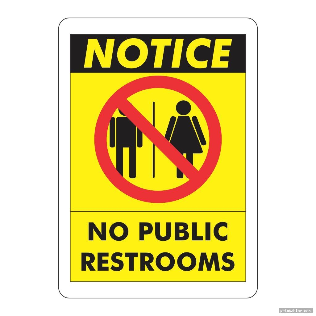 No Public Restroom Sign Printable Gridgit