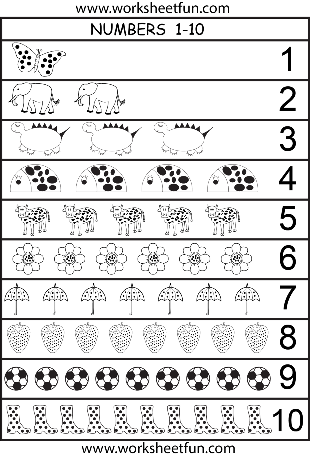 Number Chart 1 10 1 Worksheet FREE Printable Worksheets Worksheetfun 
