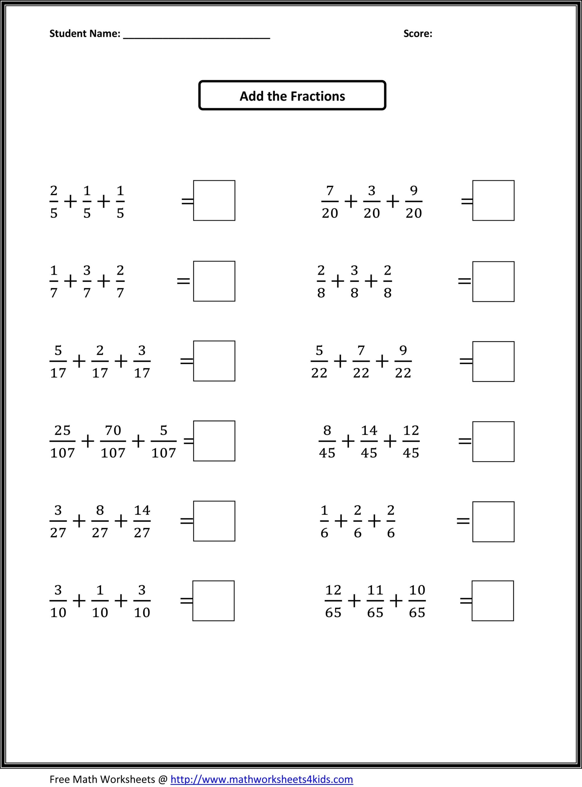 Order Of Operations Math Worksheets 4Th Grade Math Worksheets 