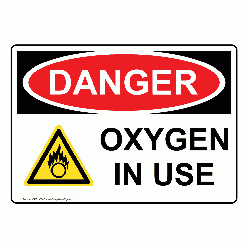 Oxygen In Use Printable Sign Printable Word Searches