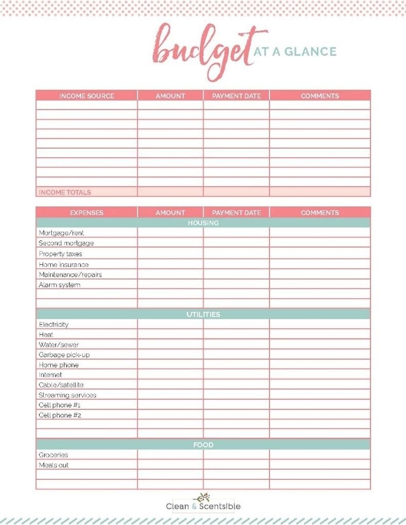 Pdf Beginner Printable Budget Worksheet Printable Worksheets