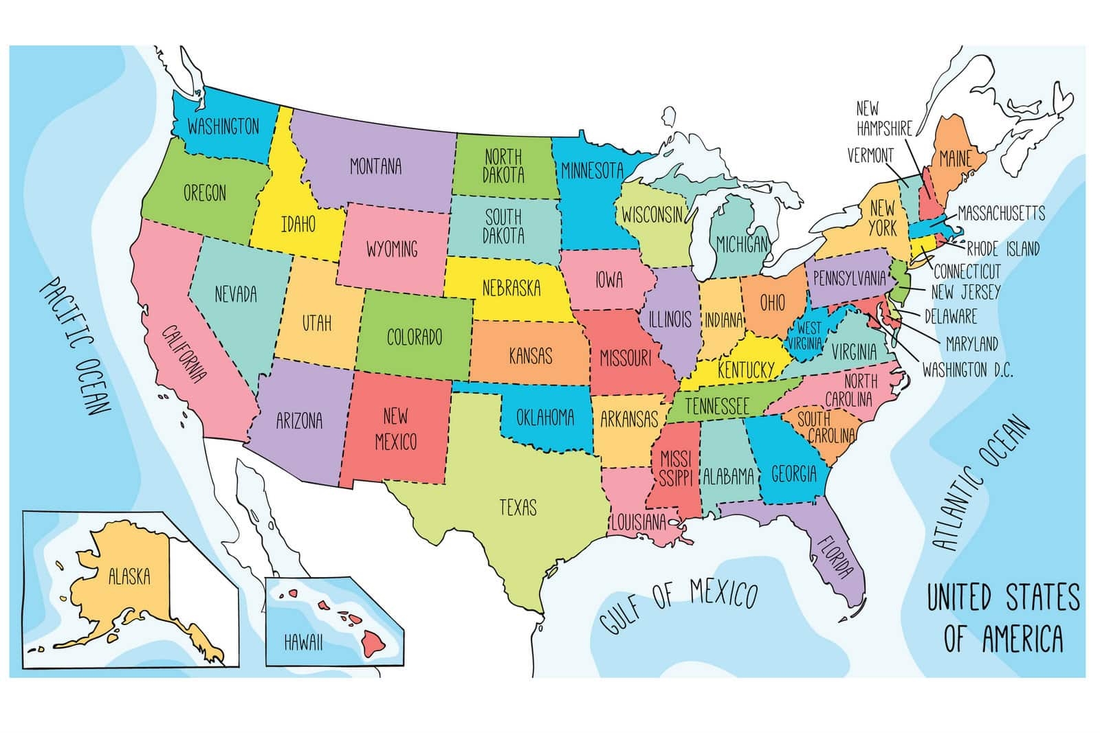 Printable 50 States Out Maps Printable JD