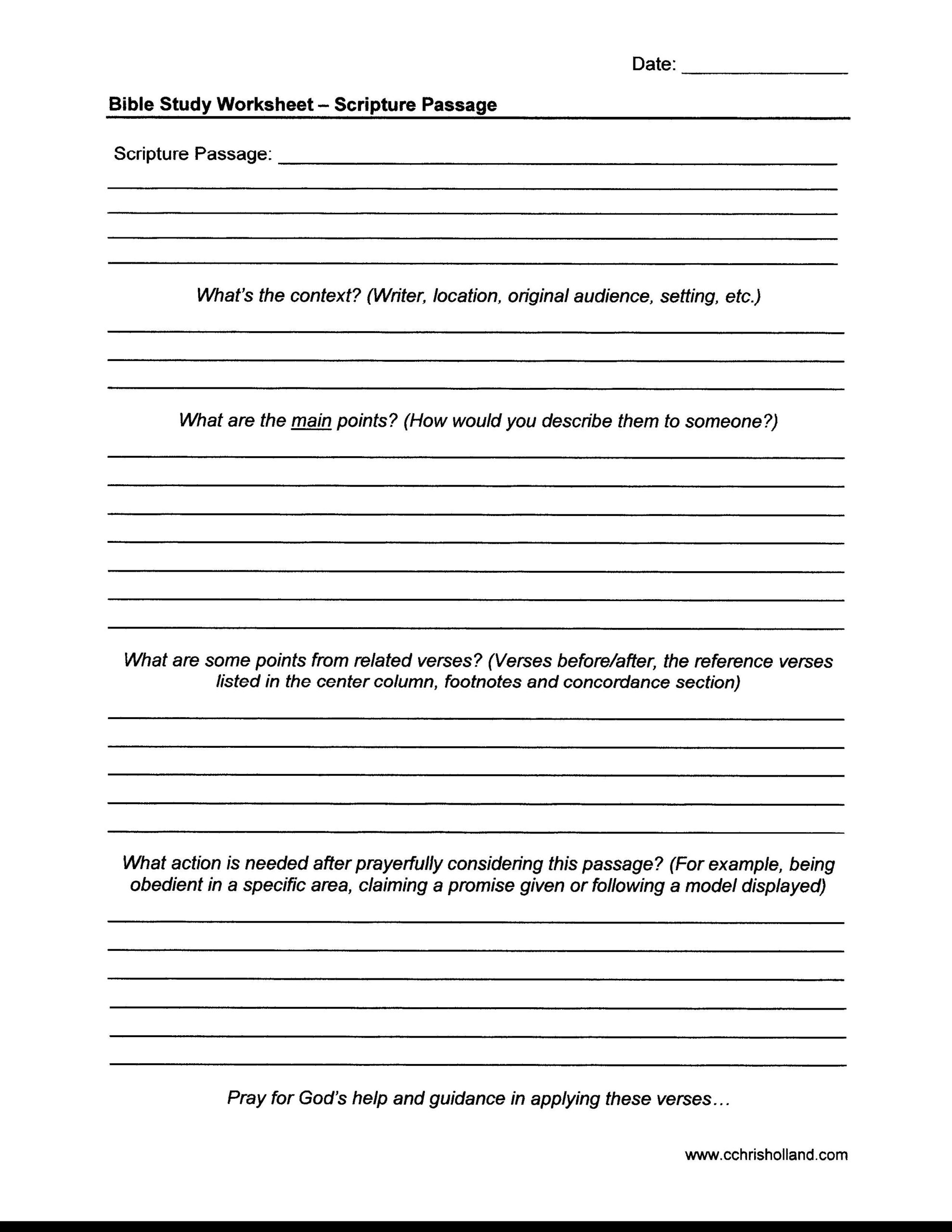 Printable Bible Study Worksheets For Adults Pdf Printable Worksheets