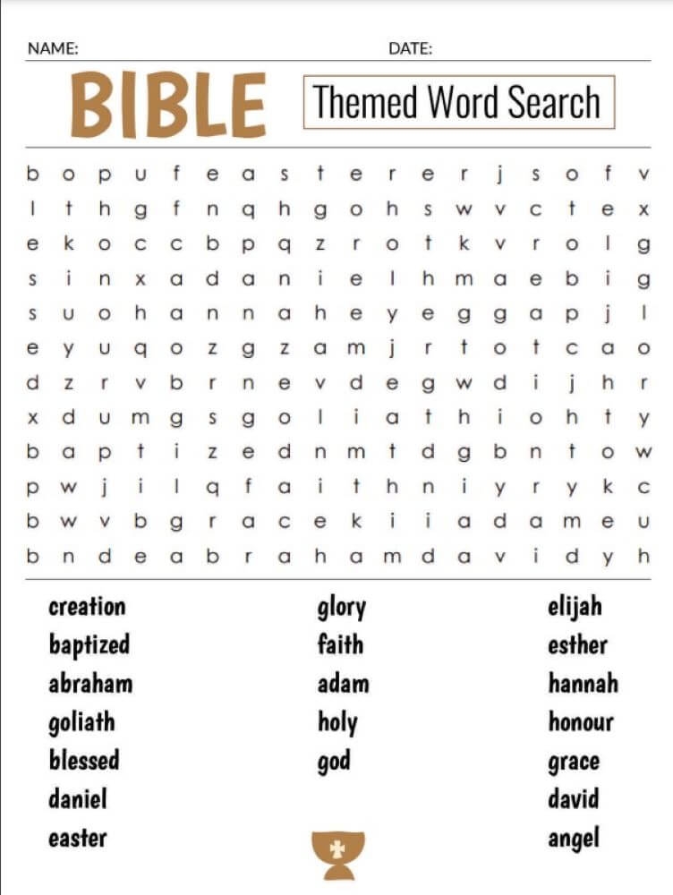 Printable Bible Word Search PrintableLib