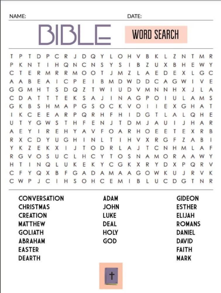 Printable Bible Word Search Sheet 2 Free Download And Print For You