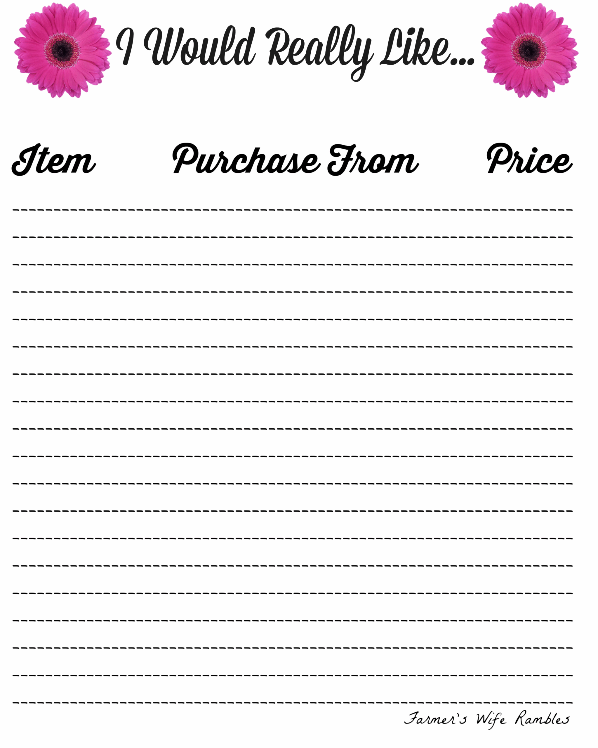 Printable Birthday Wish List Printable Word Searches