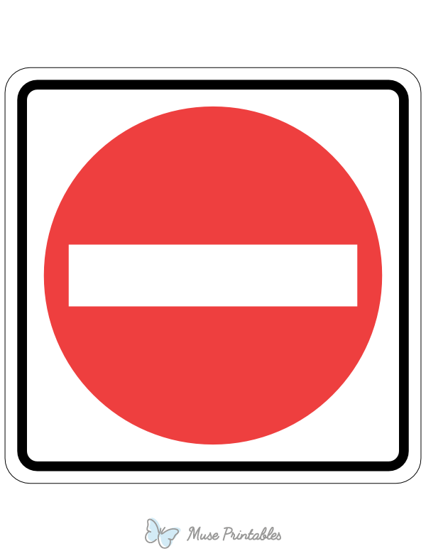 Printable Blank Do Not Enter Sign
