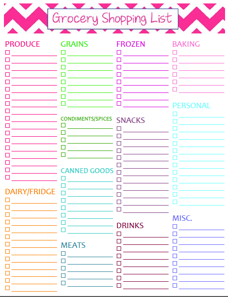 Printable Blank Grocery List Grocery List Printable Shopping List Images