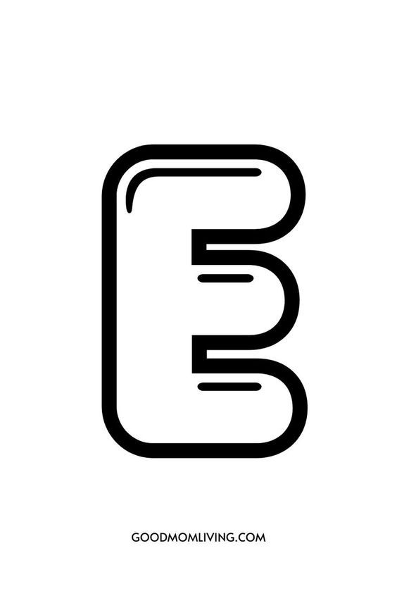 Printable Bubble Letter E Bubble Letters Alphabet Lettering 