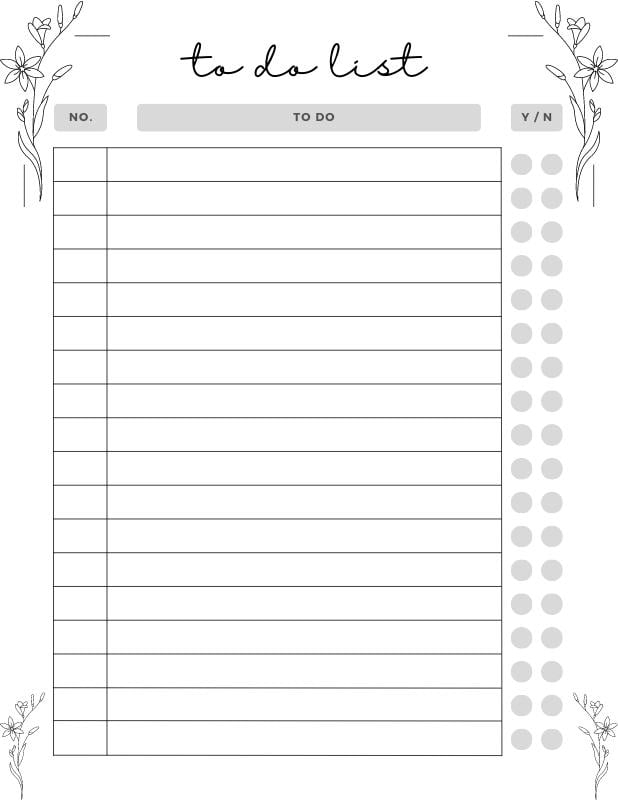 Printable Checklist Printable To Do List Master List Vrogue co