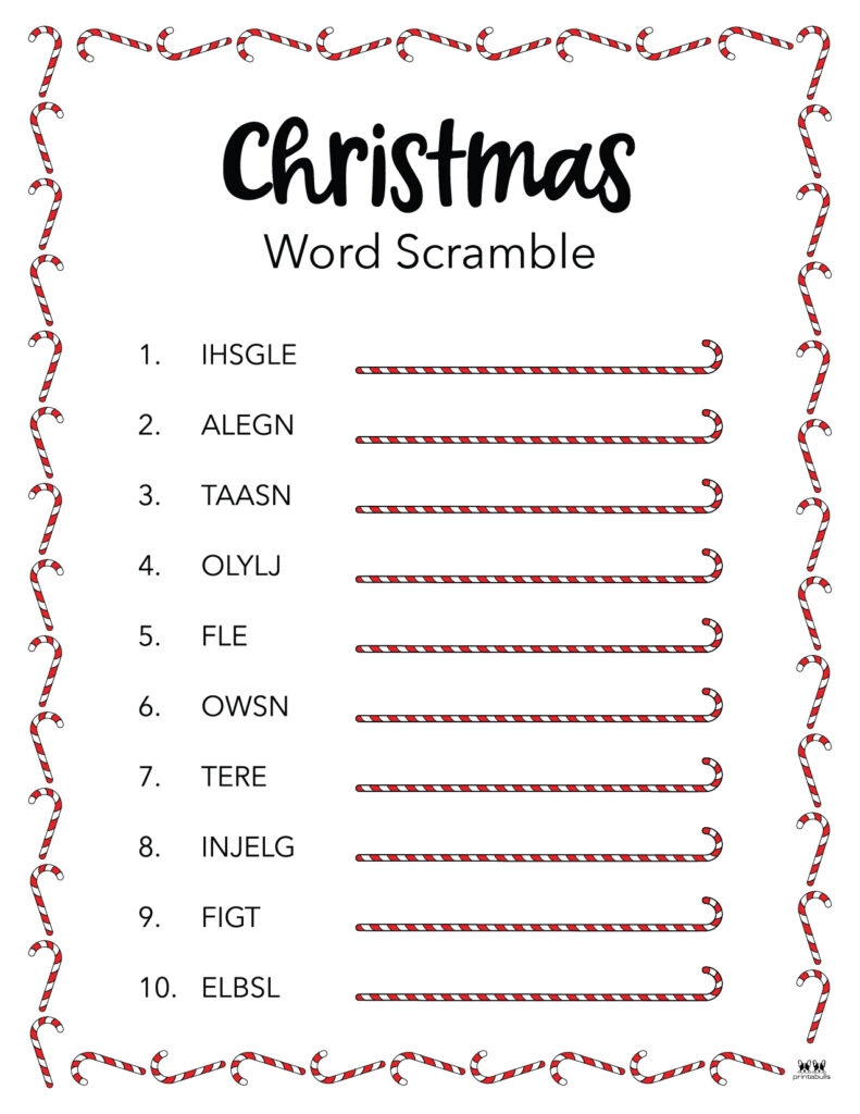Printable Christmas Word Scramble FREE Printable A Z