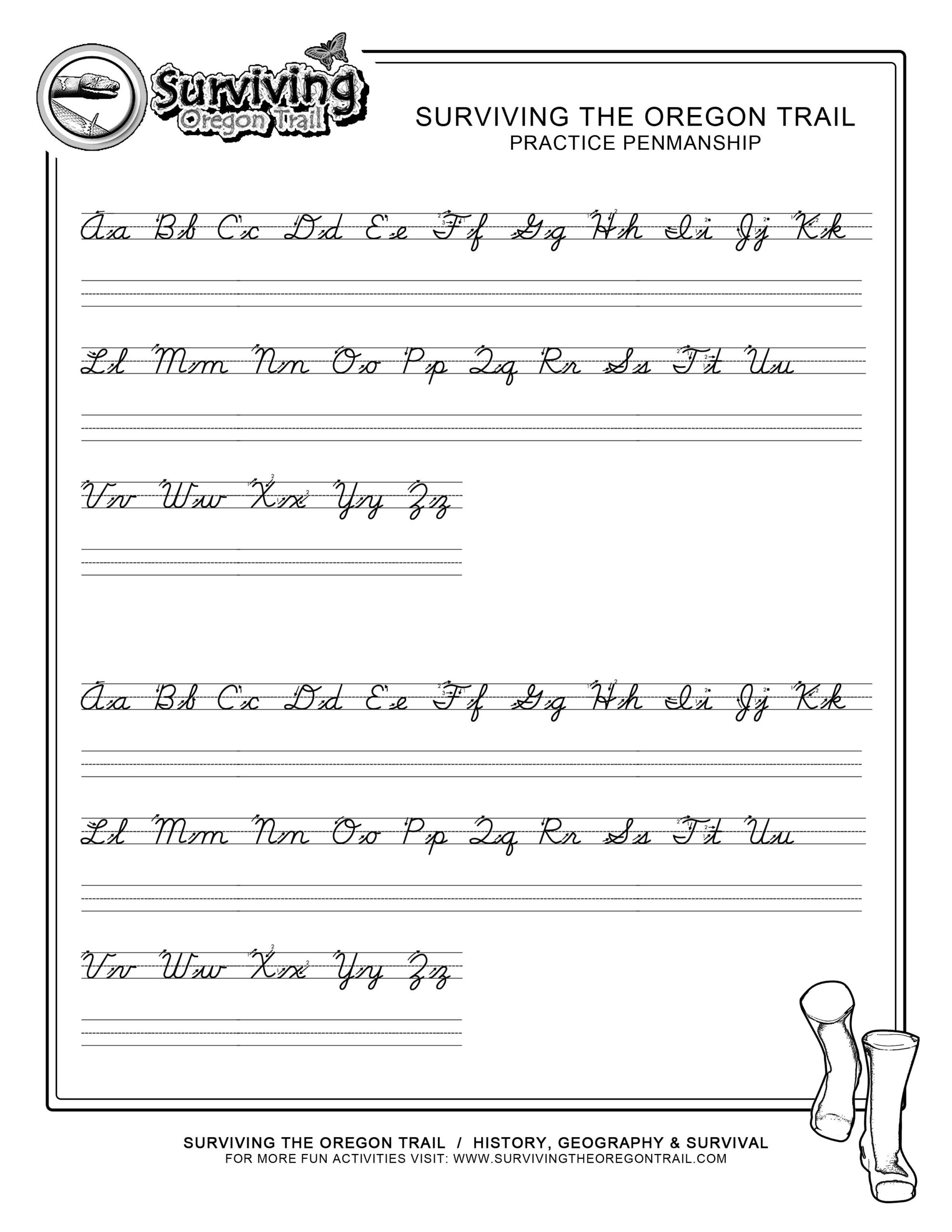 Printable Cursive Handwriting Worksheets Alphabet Printable Worksheets