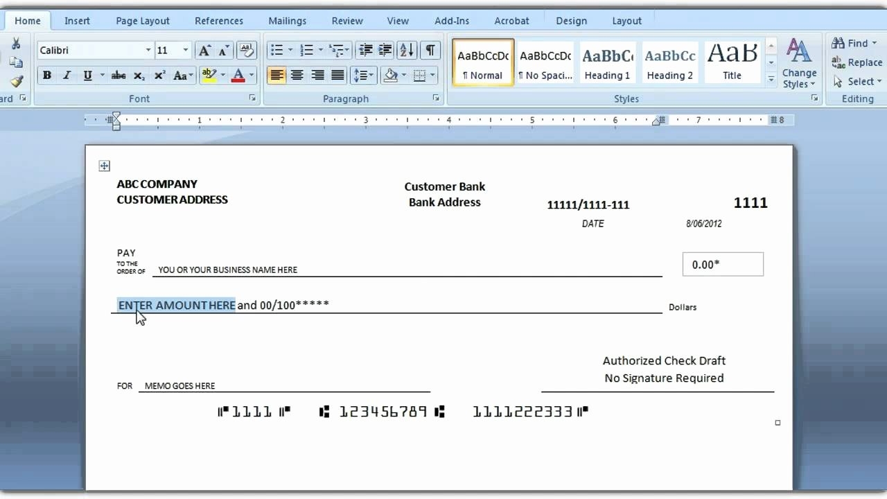Printable Fake Check Peterainsworth