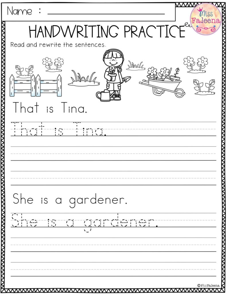 Printable First Grade Writing Worksheets NewFreePrintable