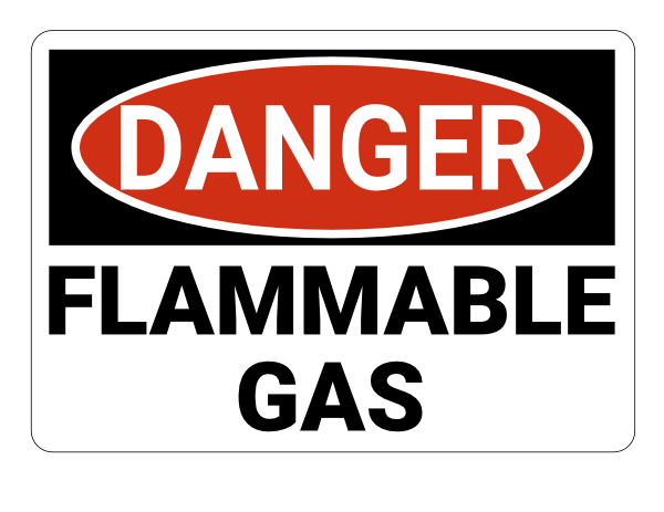 Printable Flammable Gas Danger Sign