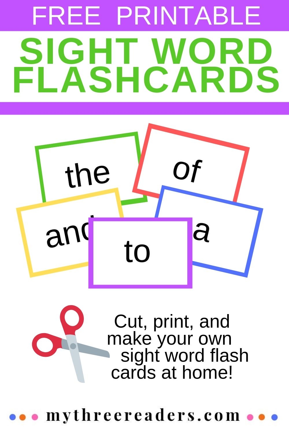 Printable Flash Cards Sight Words