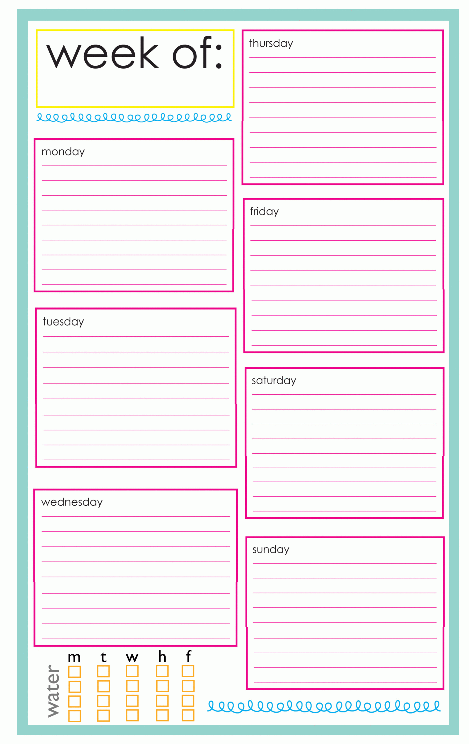 Printable Free Planner Pages S oldvictheatre
