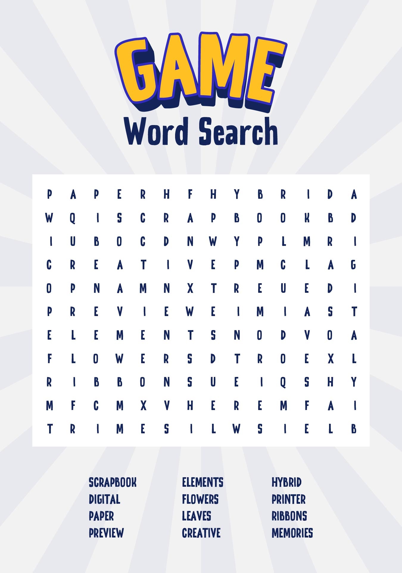 Printable Free Printable Word Search Word Search Maker