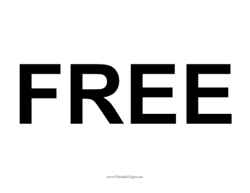 Printable Free Sign Sign