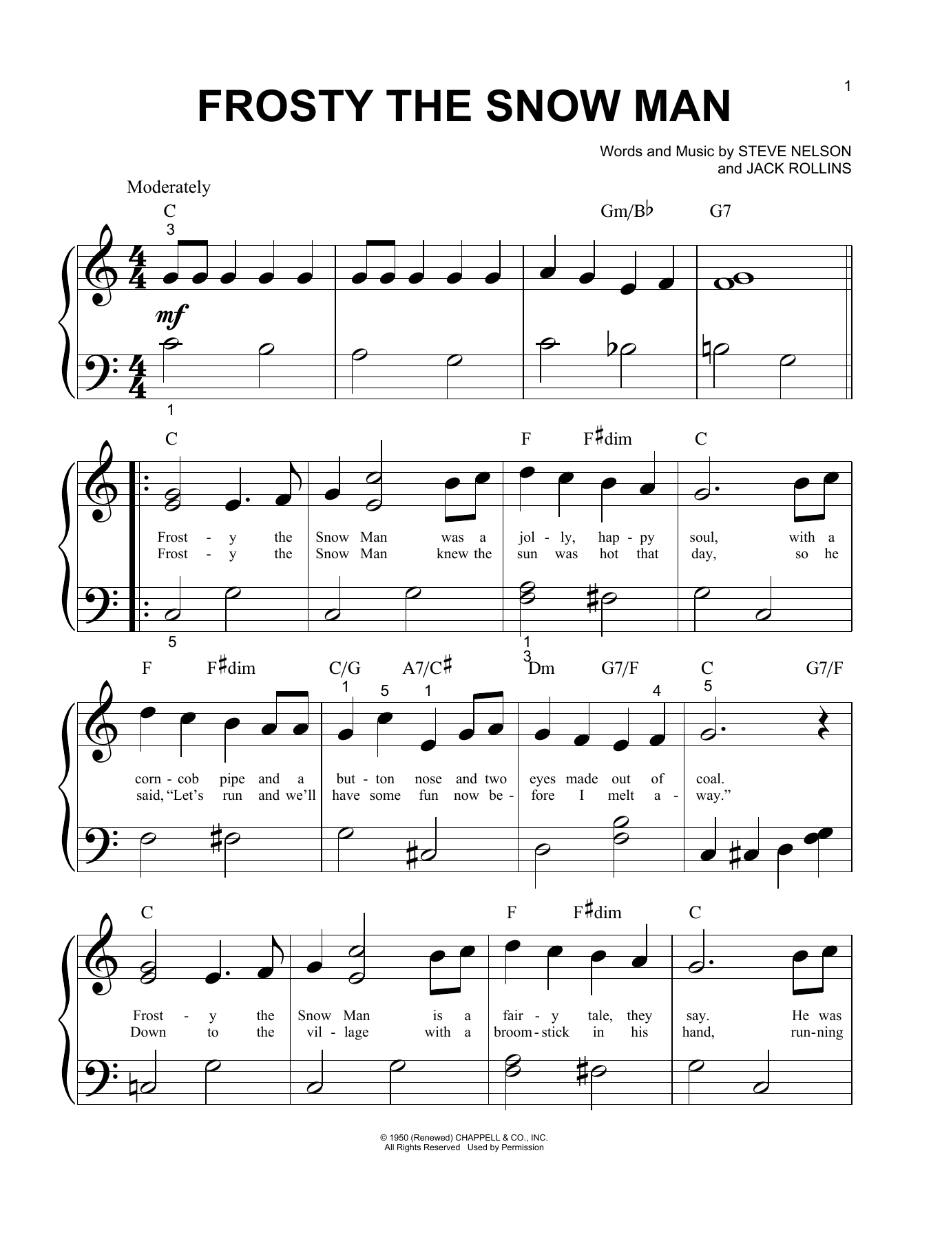 Printable Frosty The Snowman Lyrics