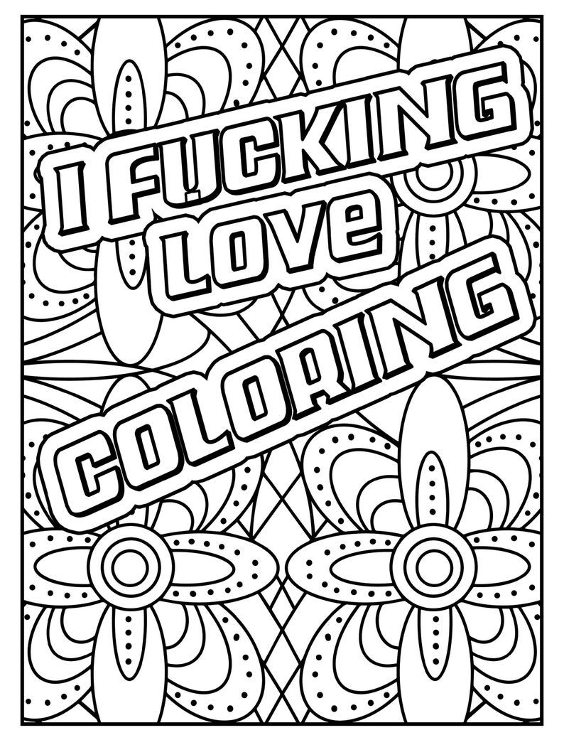 Printable Full Page Curse Word Color Pages Printable Calendars AT A 