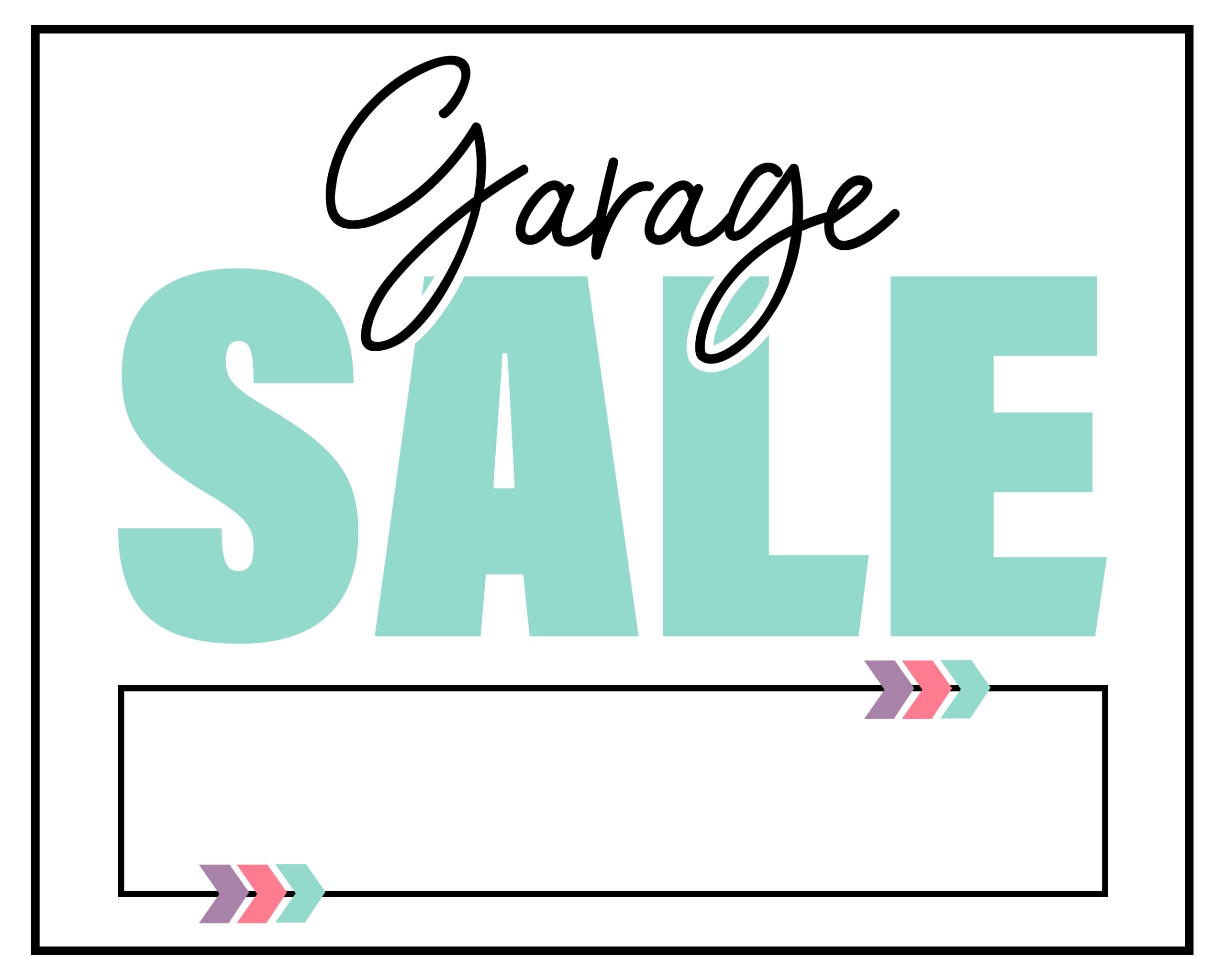 Printable Garage Sale Signs