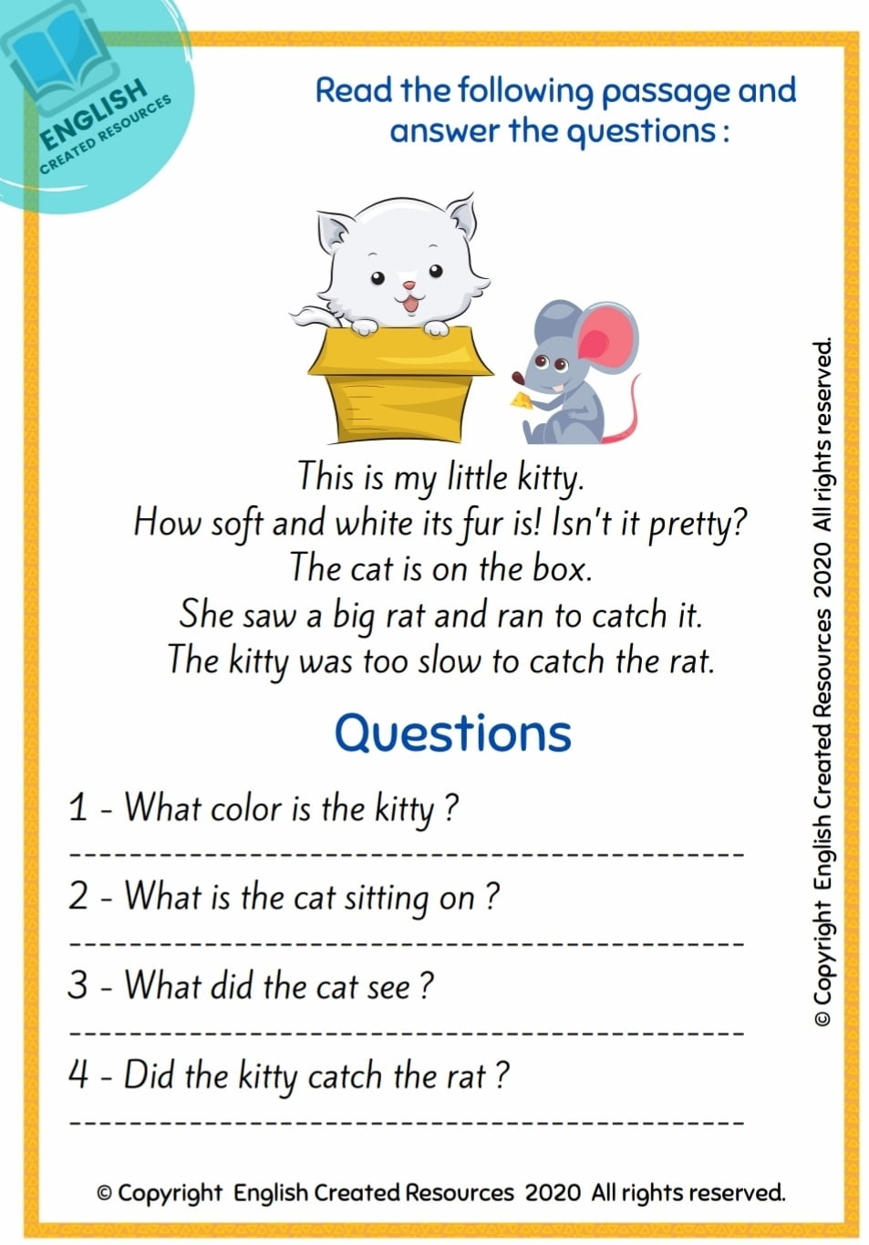 Printable Grade 1 Reading Worksheets Reading Worksheet Printable