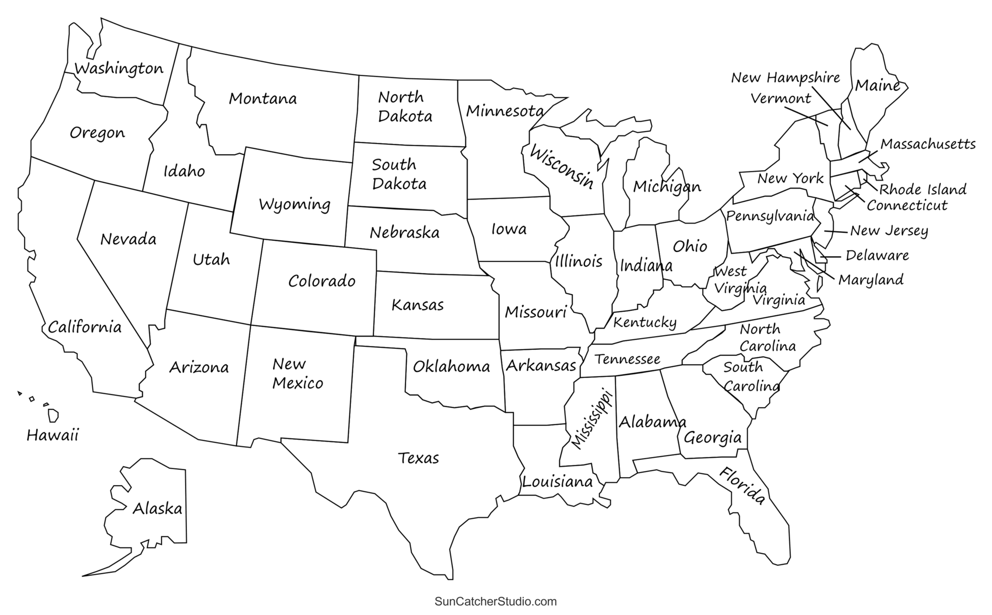 Printable List Of All States In Usa 2023 Infoupdate