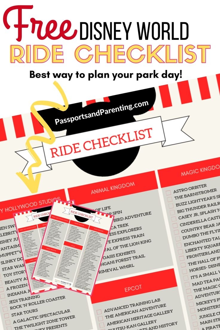 Printable List Of Rides At Disney World 2023 Printable Word Searches